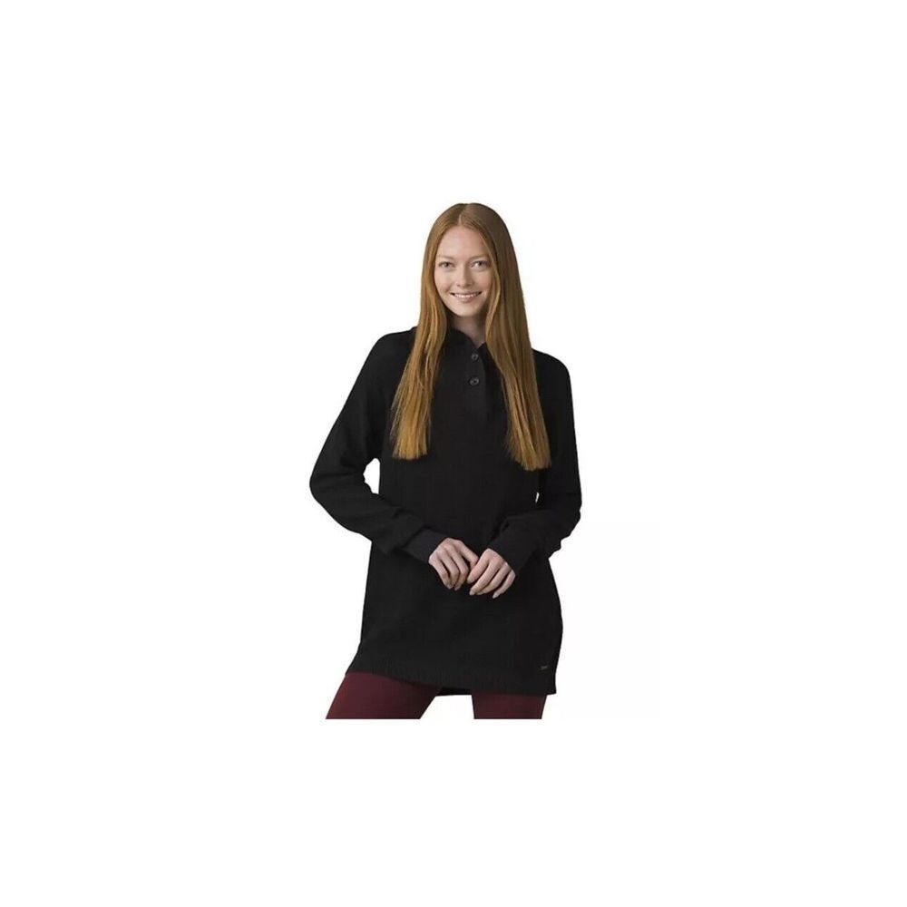 NEW prAna $99 WOMEN'S MILANI TUNIC TOP‎  SWEATER IN BLACK SZ XS